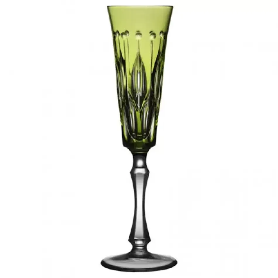 Renaissance Yellow/Green Champagne Flute