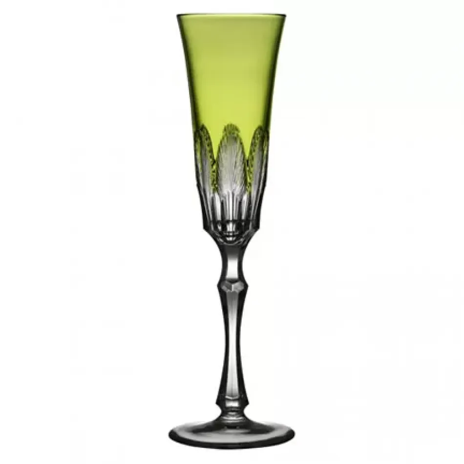 Captiva Yellow/Green Champagne Flute