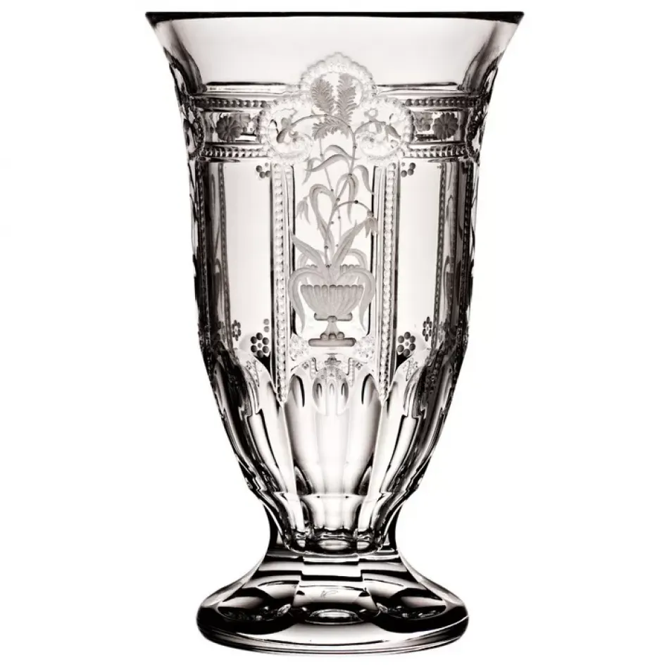 Imperial Clear Footed Vase 8"