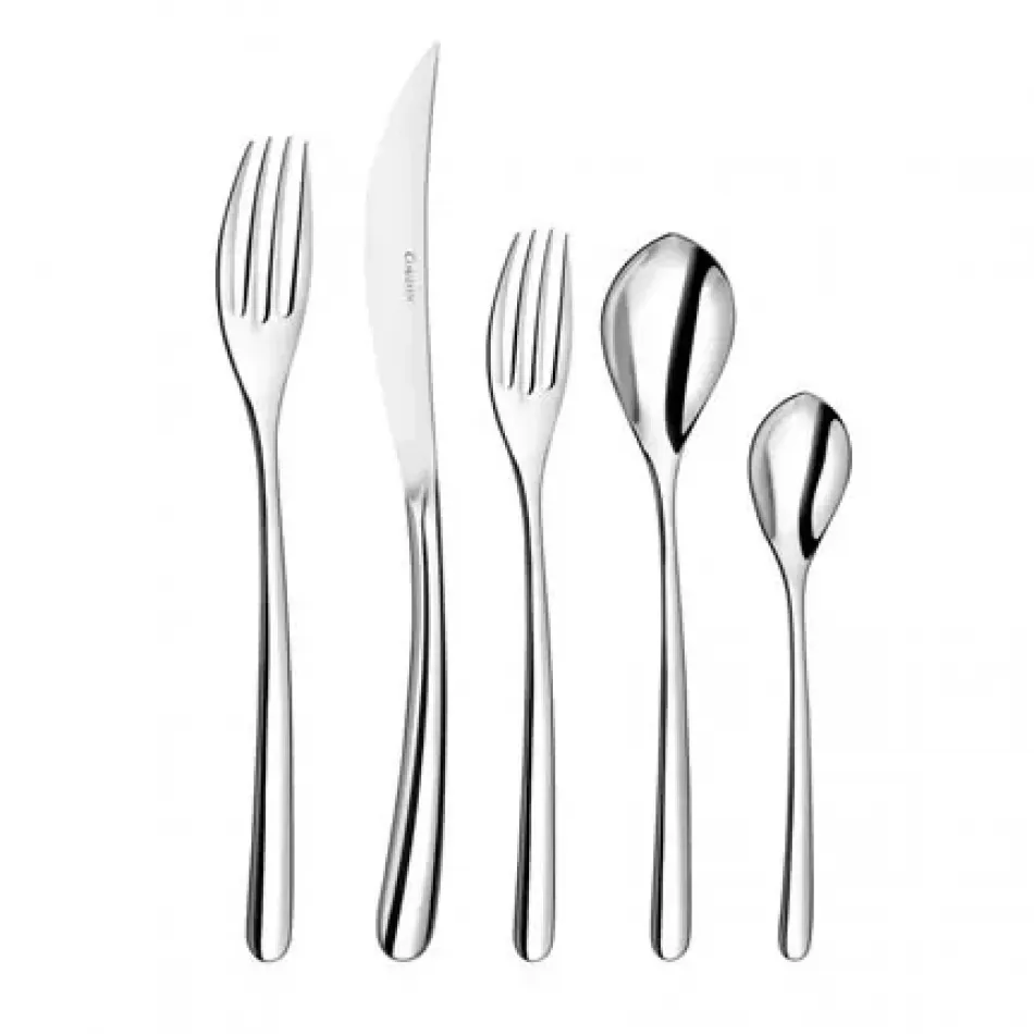 Elixir Stainless 5 Pc Setting (Table Knife, Table Fork, Dessert/Salad Fork, Dessert/Soup Spoon, Tea Spoon)