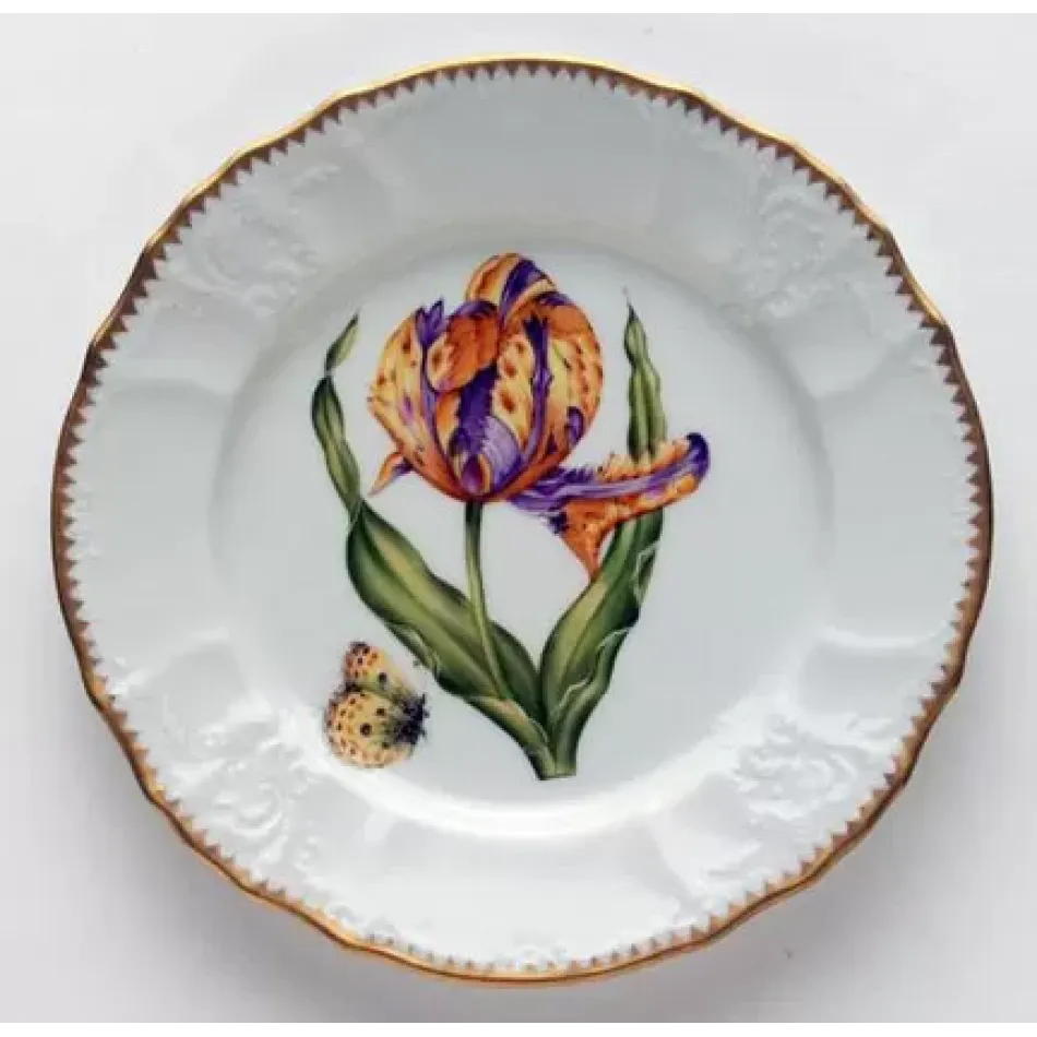 Old Master Tulips Purple & Yellow Tulip Salad Plate 7.25 in Rd