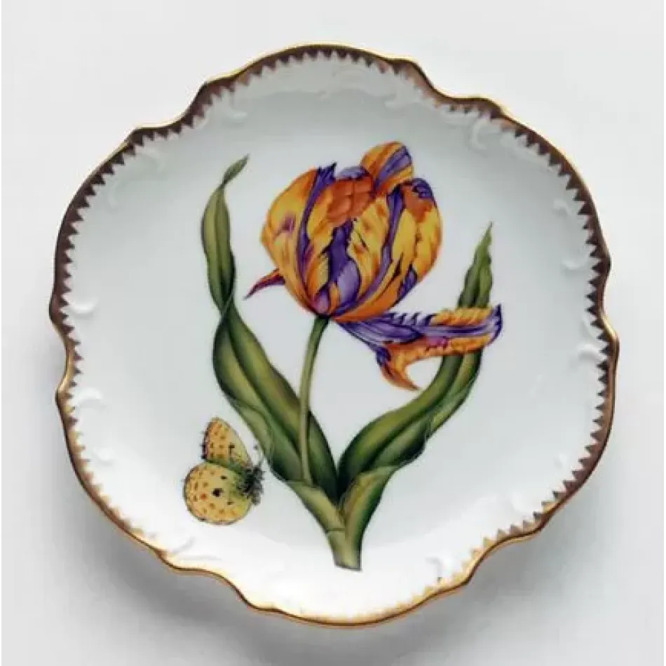 Old Master Tulips Purple & Yellow Tulip Bread & Butter Plate 6.25 in Rd