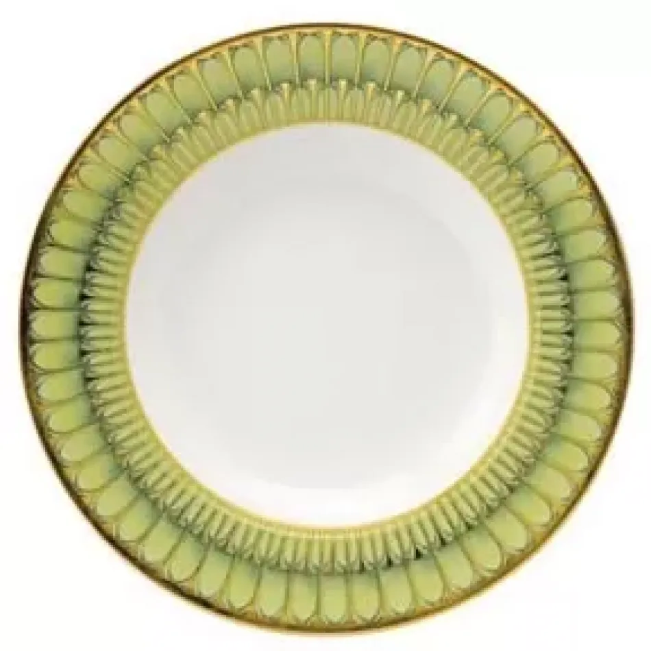 Arcades Green Rim Soup Plate