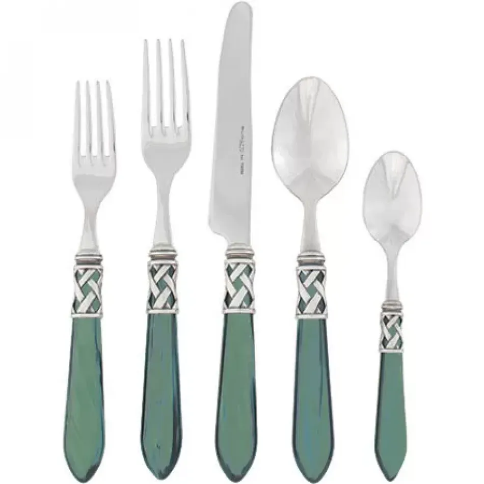 Aladdin Antique Green Five-Piece Place Setting, Set of 4