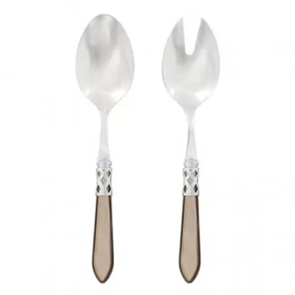 Aladdin Brilliant Taupe Salad Serving Set 9.75"L