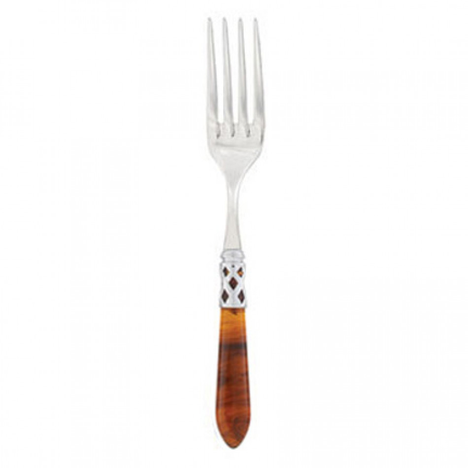 Aladdin Brilliant Tortoiseshell Serving Fork 9.5"L