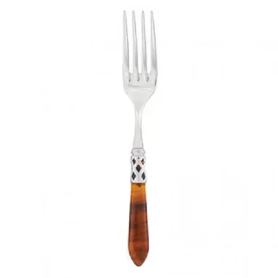 Aladdin Brilliant Tortoiseshell Serving Fork 9.5"L