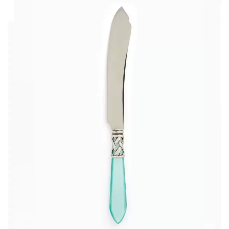 Aladdin Antique Aqua Cake Knife 10"L