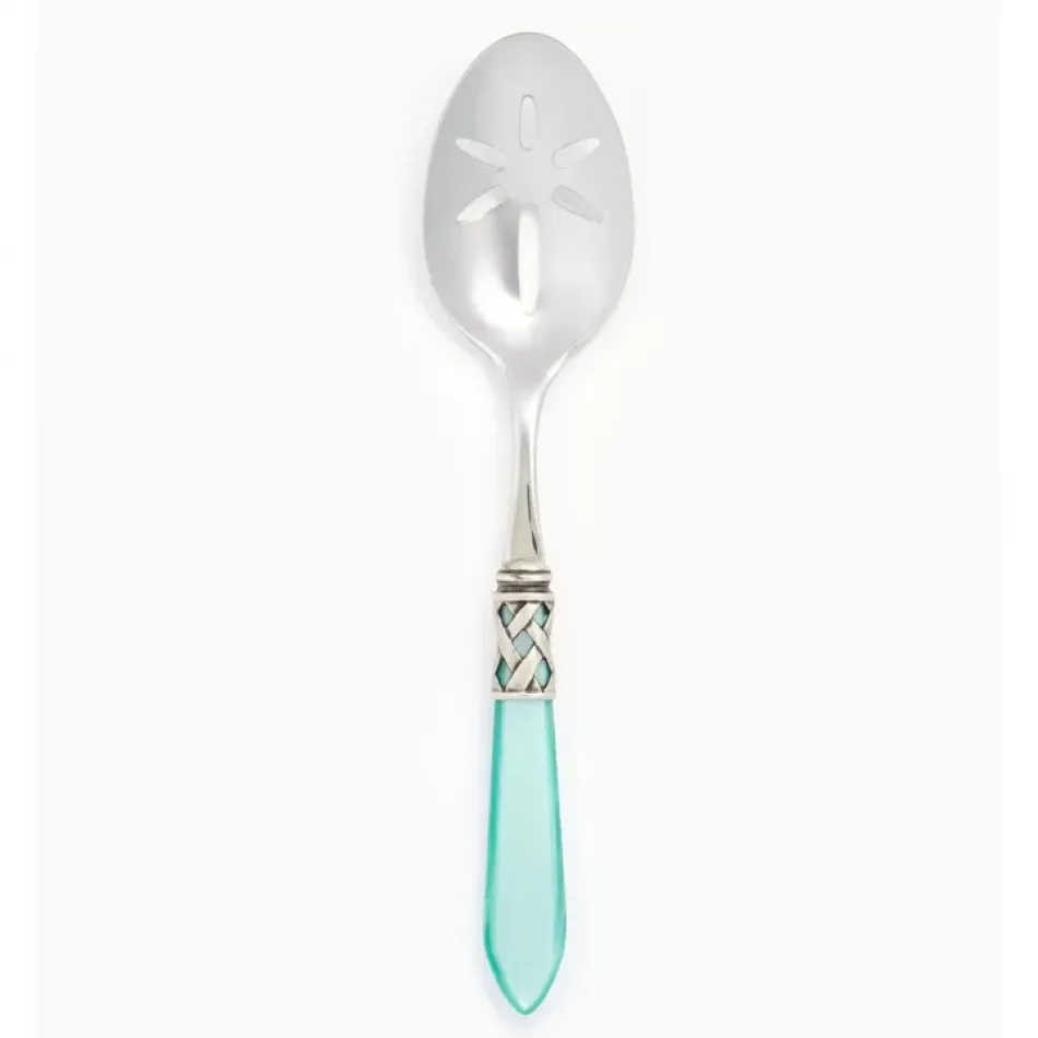 Aladdin Antique Aqua Slotted Serving Spoon 9.5"L