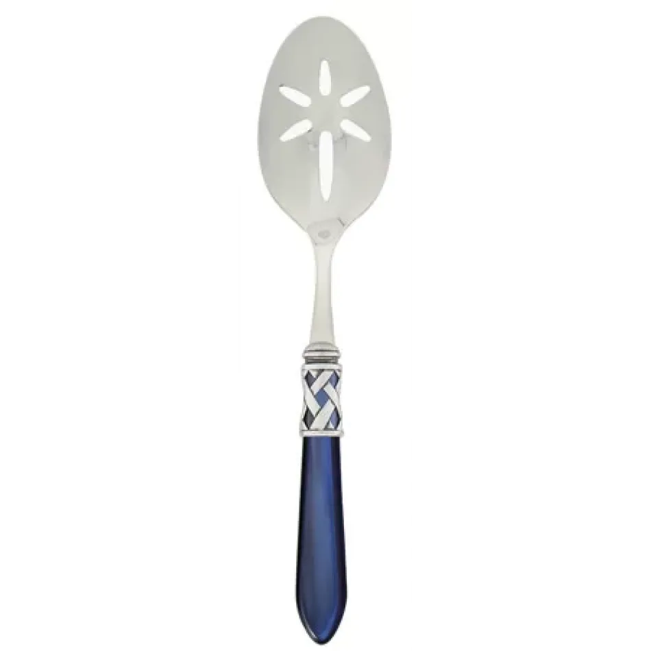 Aladdin Antique Blue Slotted Serving Spoon 9.5"L