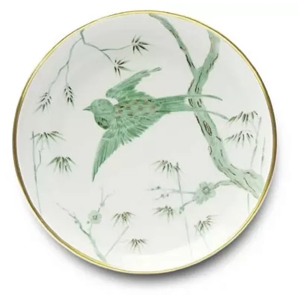 Envol Dinner Plate Green Bird 10.25 in Rd