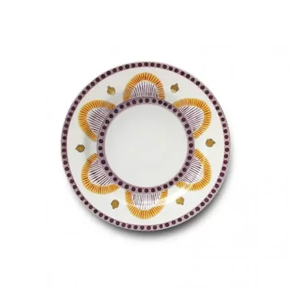 Agra Orange Dessert Plate 8.25 in Rd