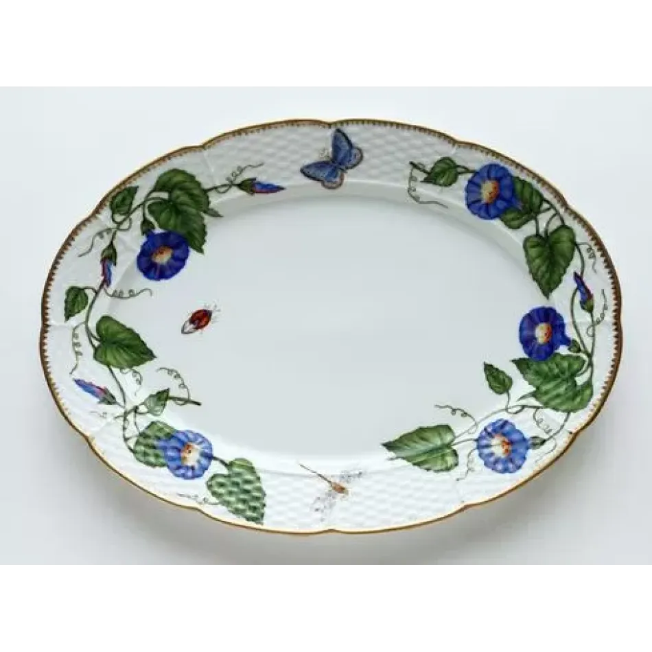 Morning Glory Oval Platter 14 in Long 9 in Wide