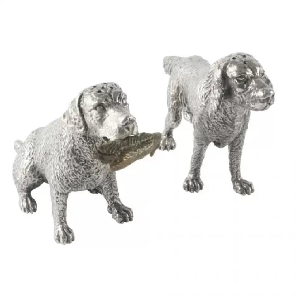 Morning Hunt Pewter Hunting Dogs Salt And Pepper Set