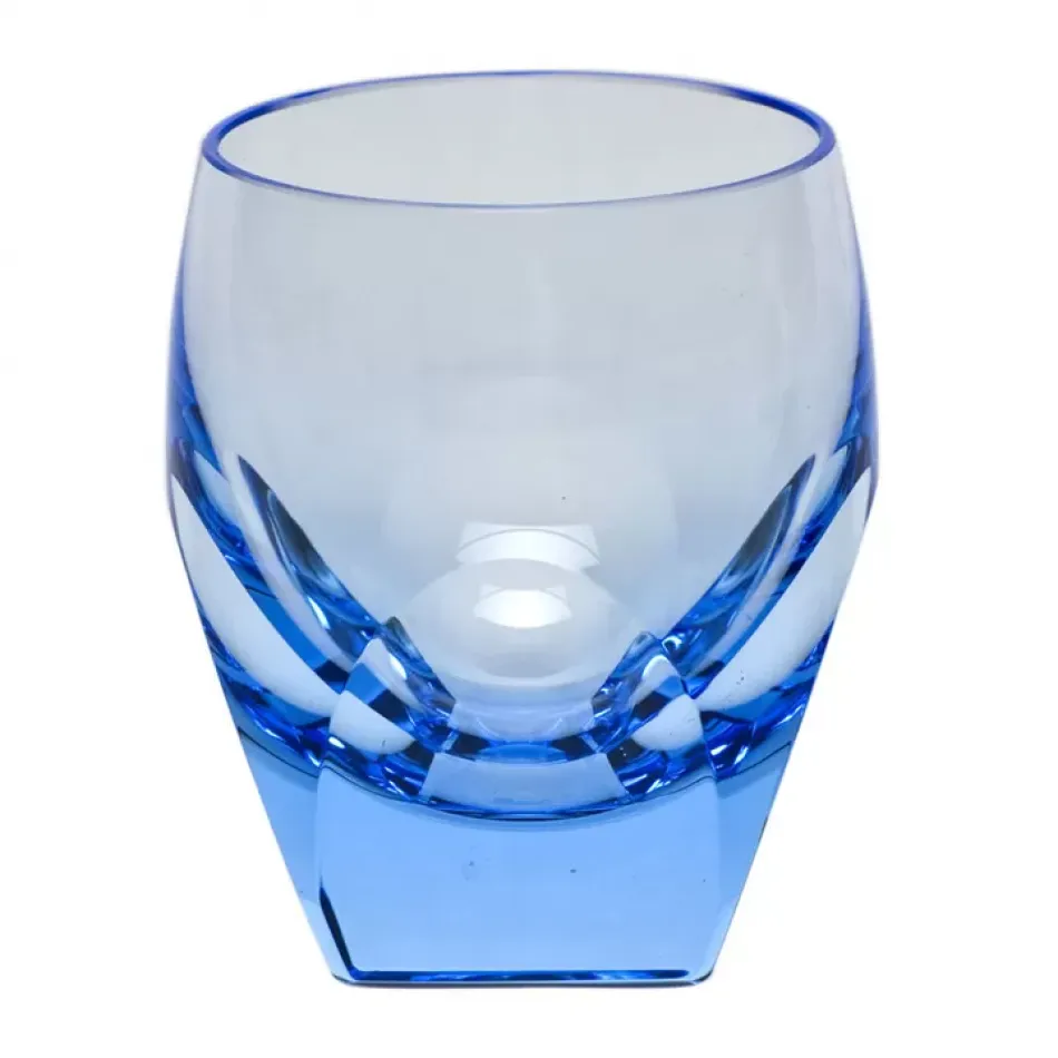 Bar Tumbler Glass For Distillate Aquamarine Lead-Free Crystal, Cut 45 ml