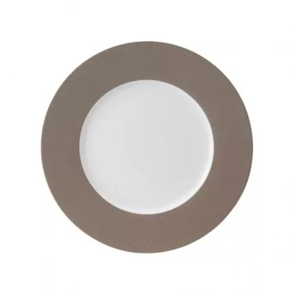 Seychelles Taupe Dessert Plate Large Rim