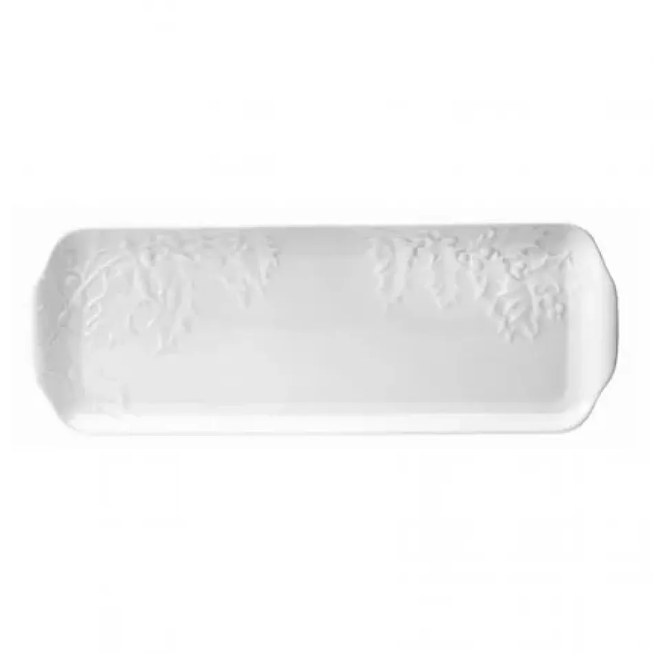 Promenade White Rectangular Cake Platter