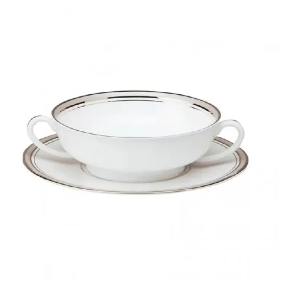 Excellence Grey Cream Soup Saucer (Special Order)