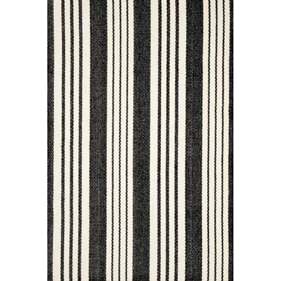 Birmingham Black Woven Cotton Rug 2' x 3'