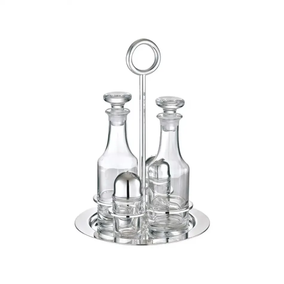 Vertigo 4 Condiments Set Silverplated