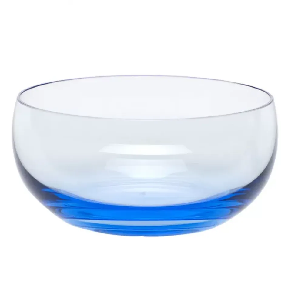 Culbuto Small Bowl Aquamarine Lead-Free Crystal, Plain 12 cm