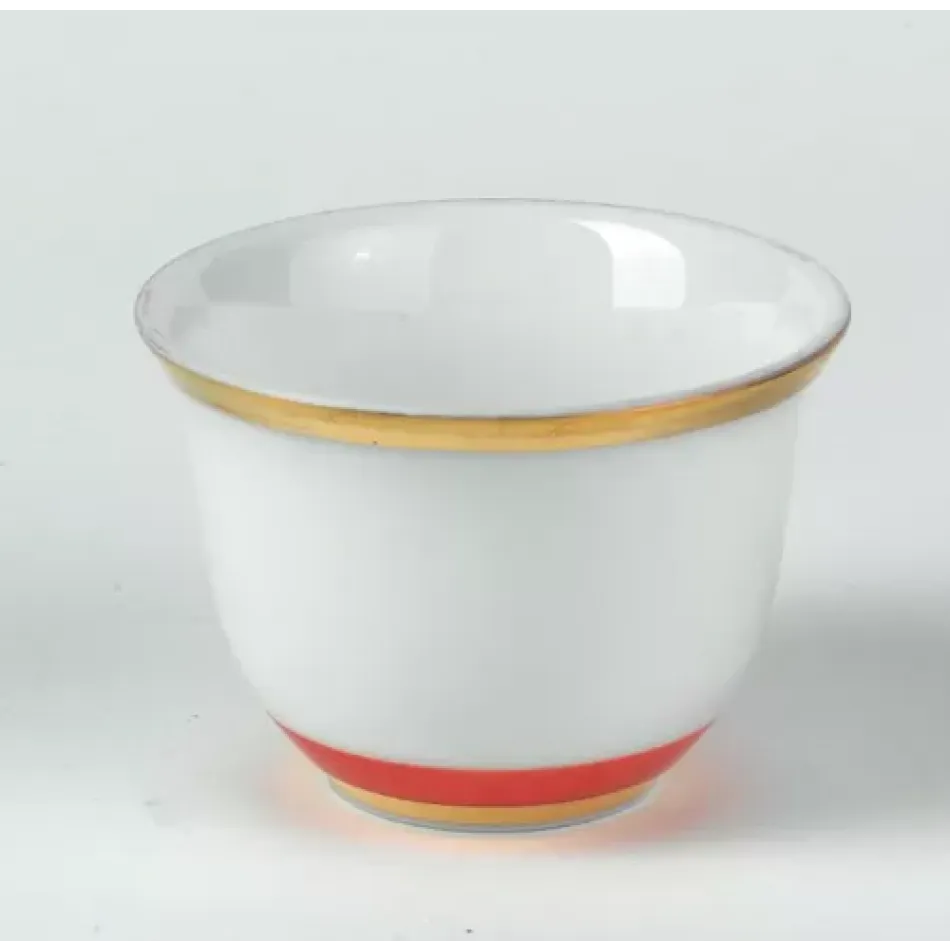 Cristobal Red Zarf Gold Sake Cup Round 2.3 in.