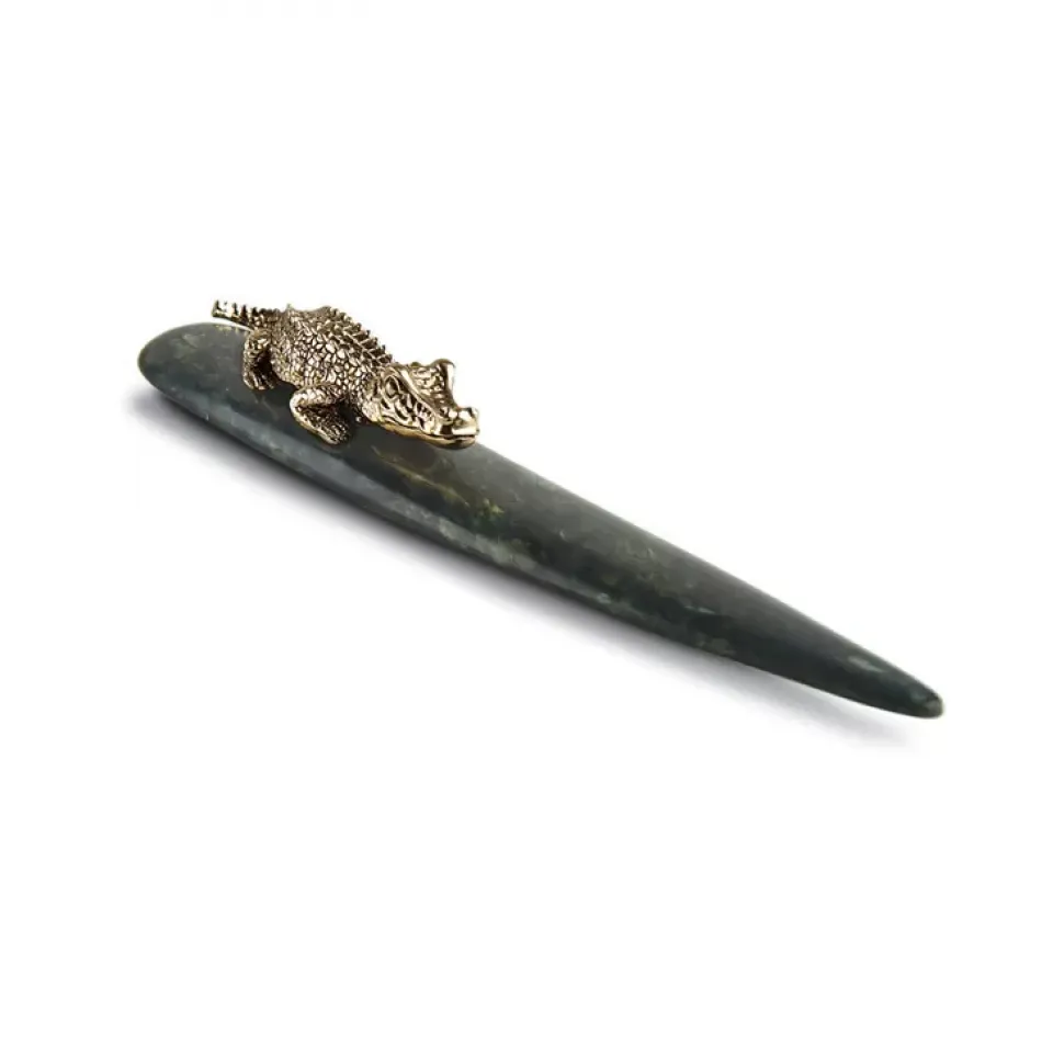 Crocodile Gold Letter Opener 9.25" - 23cm