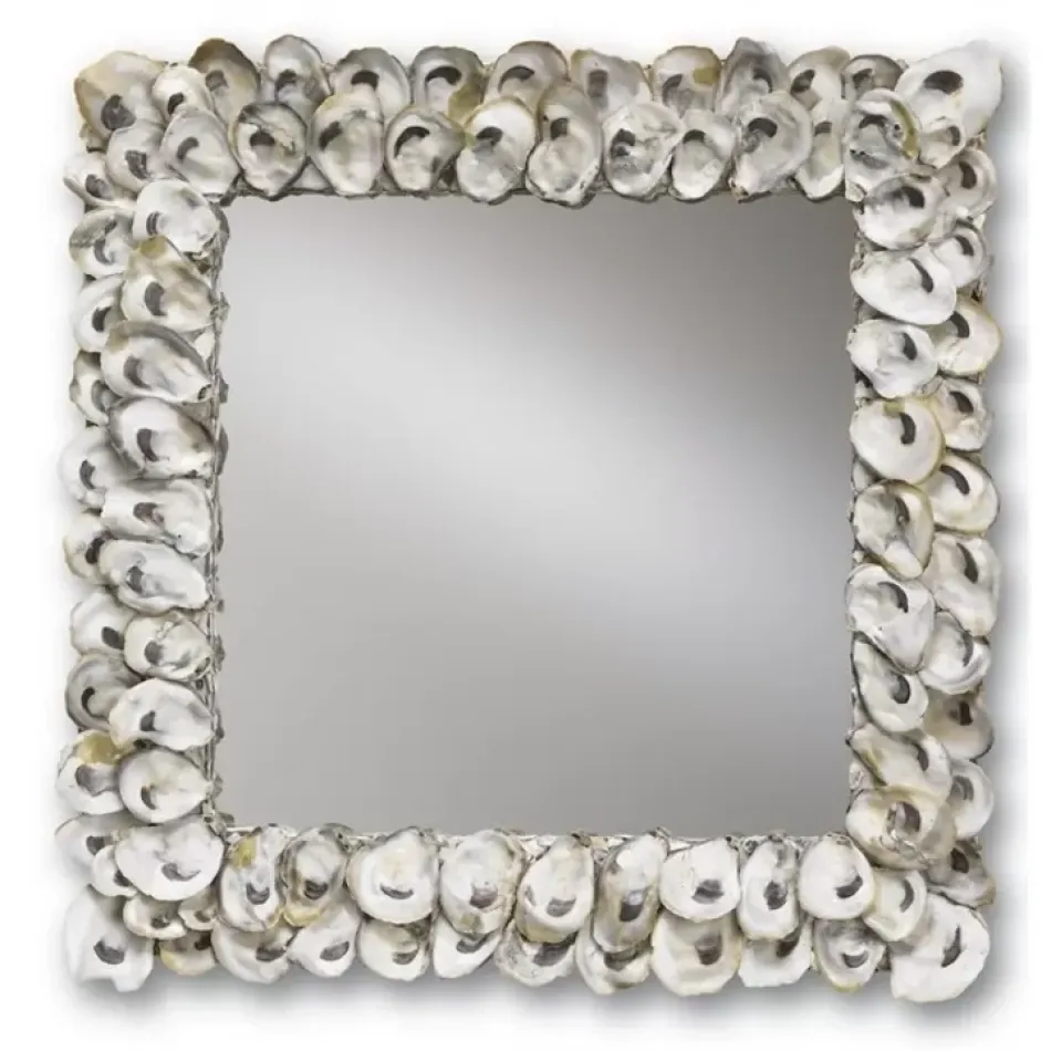 Oyster Shell Square Mirror