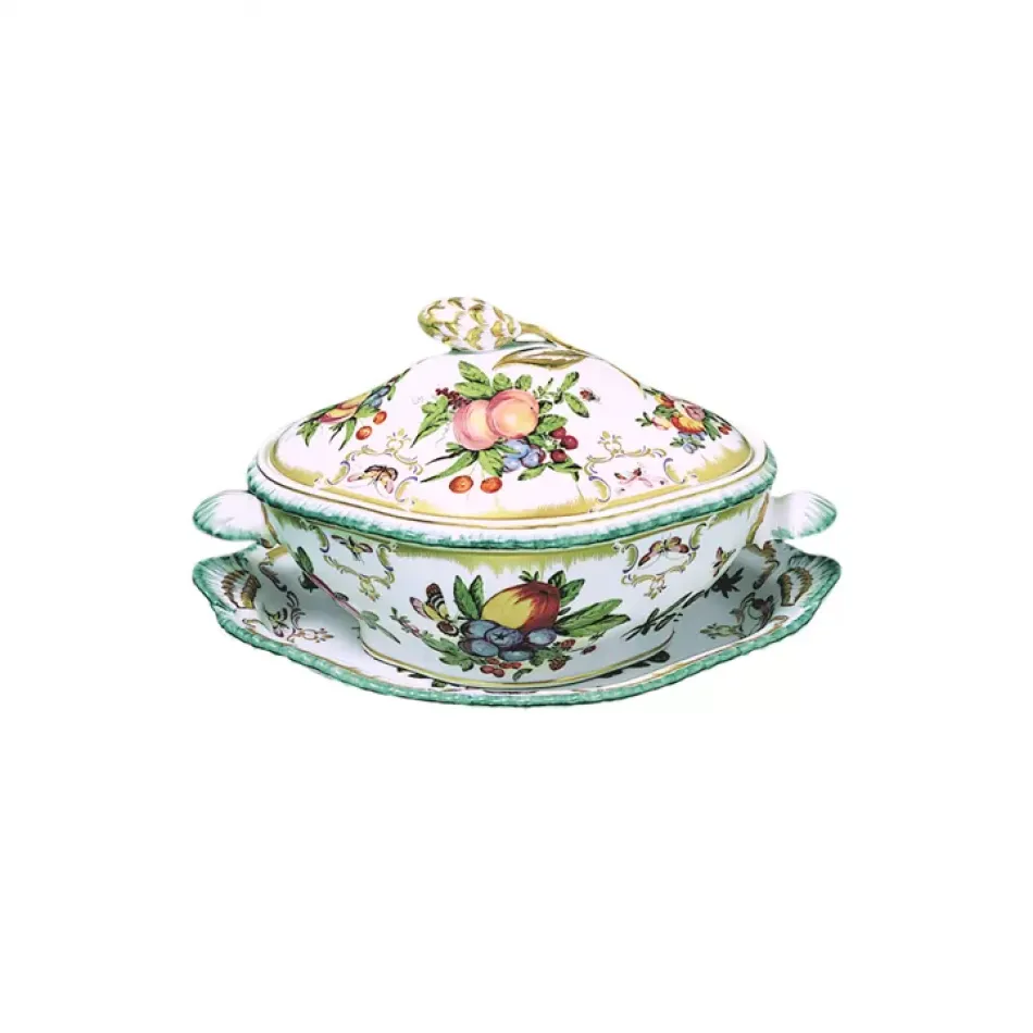 Duke of Gloucester Tureen & Oval Platter 2 qt., 12"x8.25"