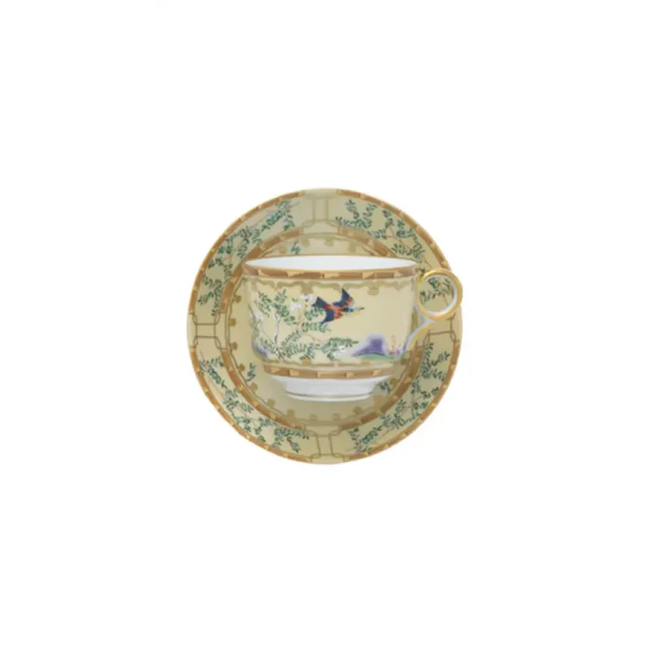 Ch'ing Garden Tea Cup & Saucer