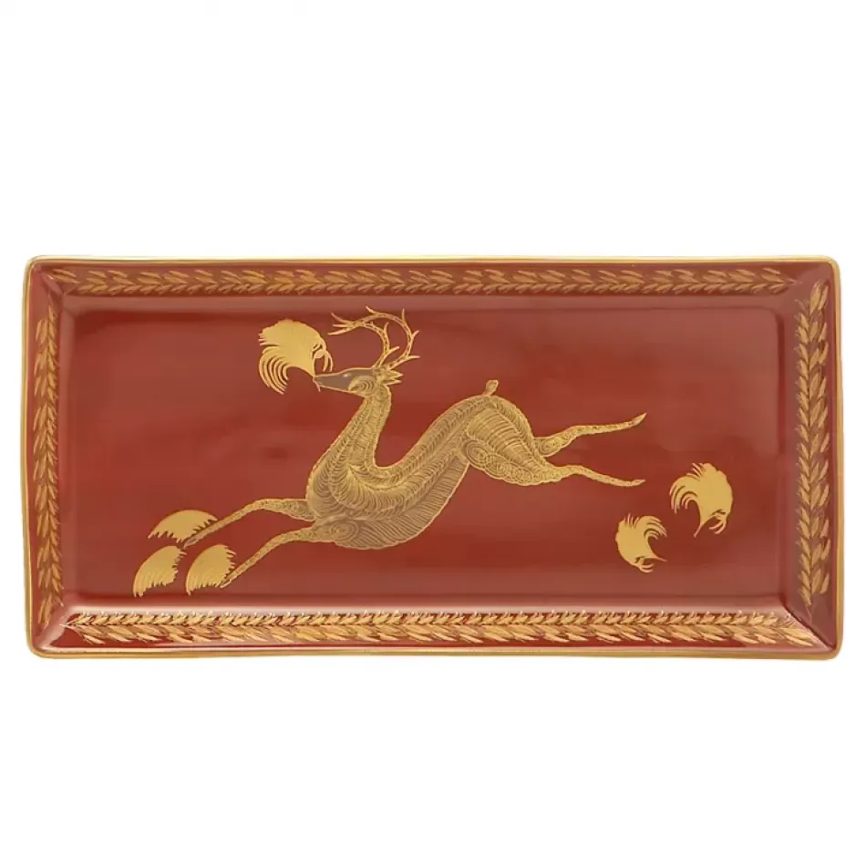 Leaping Reindeer Rectangular Tray 4"x8"