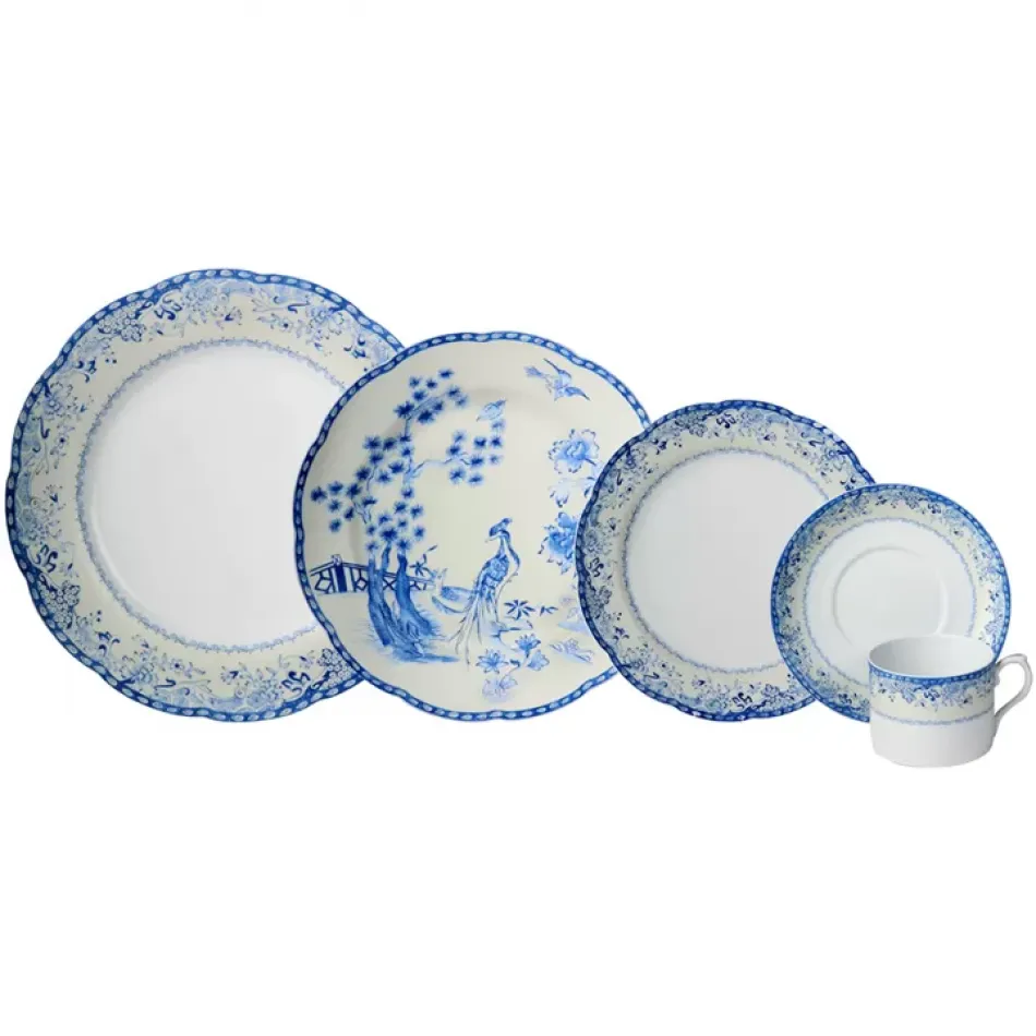 Virginia Blue 5-pc Setting w/Plain Bread & Butter