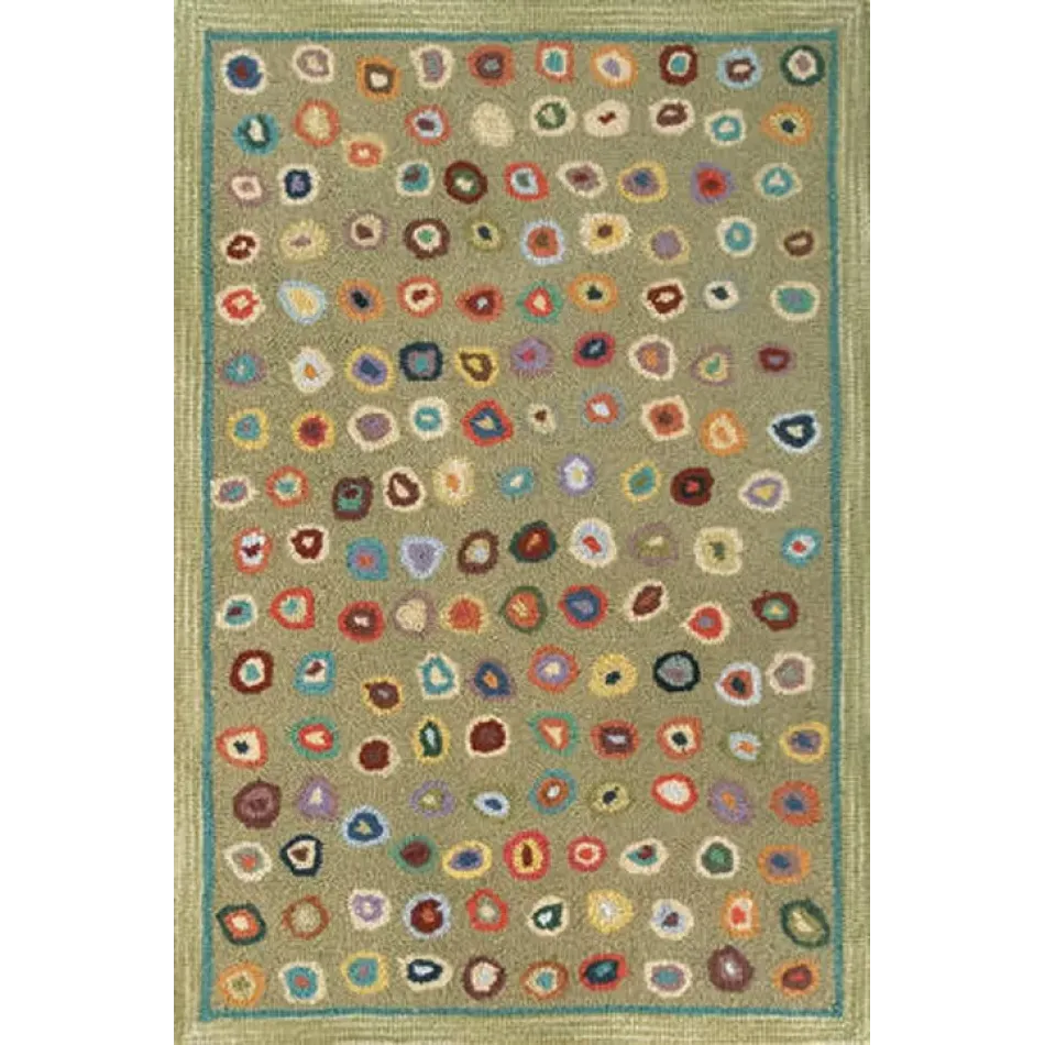 Cat's Paw Sage Hand Micro Hooked Wool Rug 6' Round
