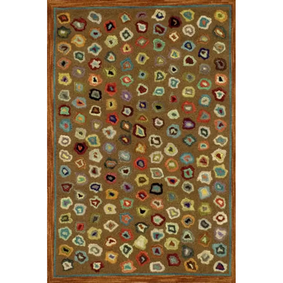 Cat's Paw Brown Hand Micro Hooked Wool Rug 3' x 5'