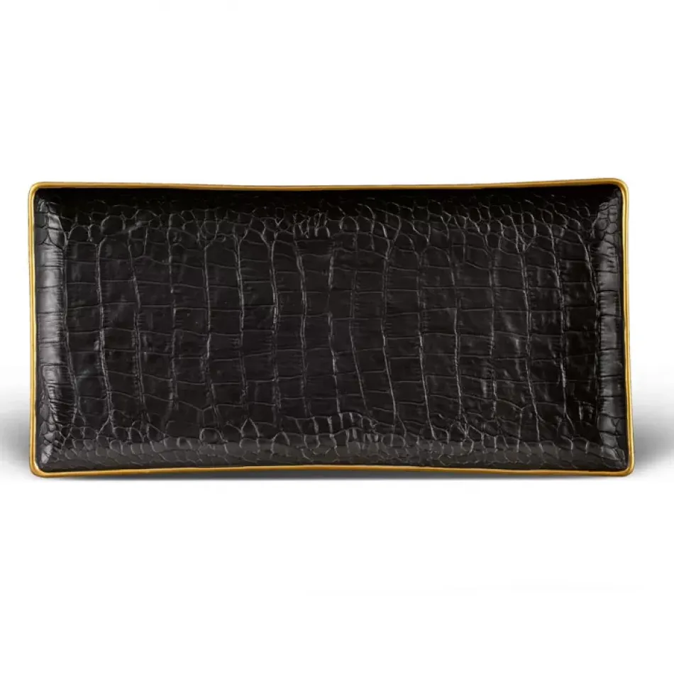 Crocodile Gold Rectangular Tray Medium 12 x 6" - 30 x 15cm