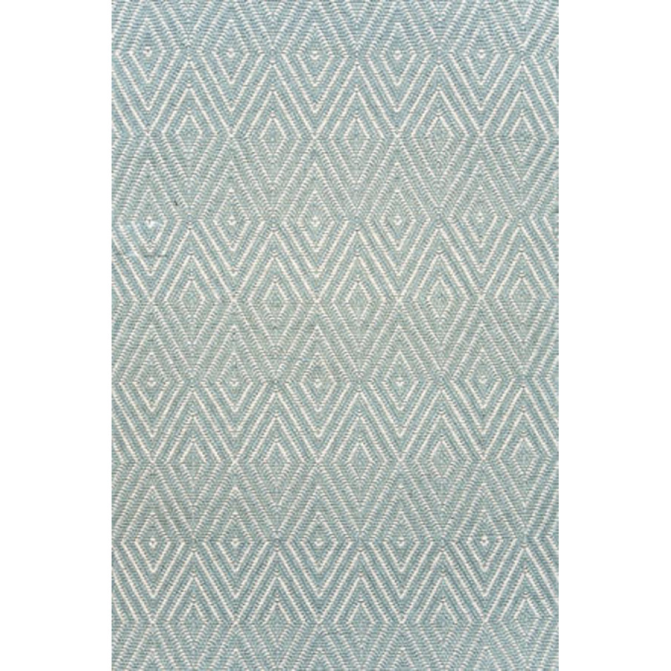 Diamond Light Blue/Ivory Handwoven Indooor/Outdoor Rug 9' x 12'