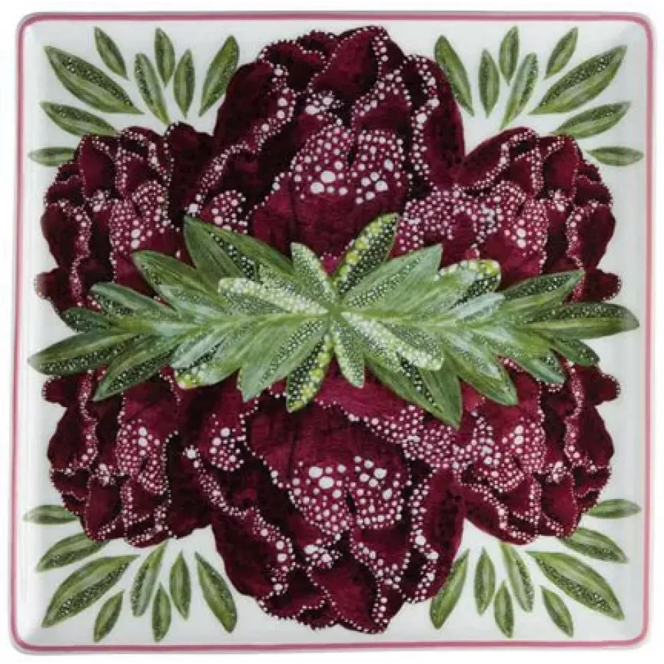 Fleur Exquise Peony Square Tray