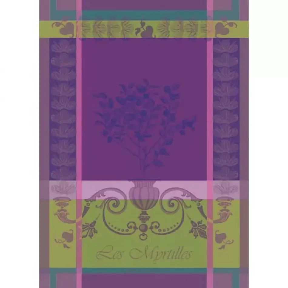 Myrtilles Violet 100% Cotton Kitchen Towel 22" x 30"