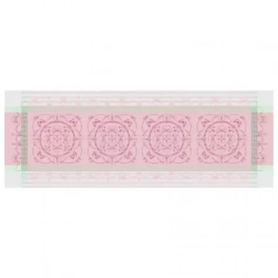 Eugenie Candy Table Runner 21" x 59" Green Sweet Stain-Resistant cotton