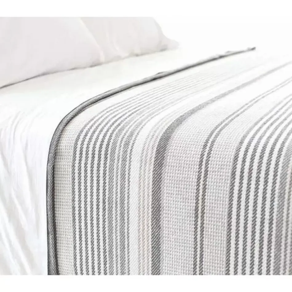 Gradation Ticking Striped Cotton Blanket