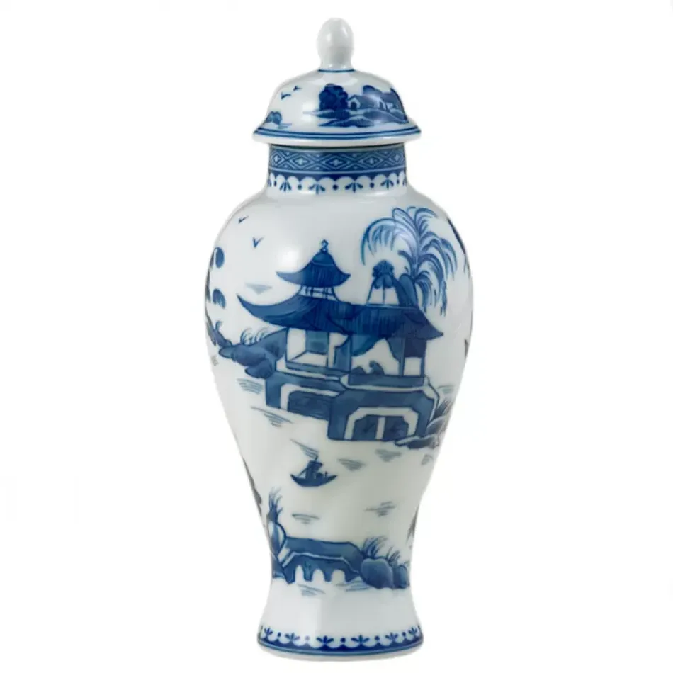 Blue Canton Covered Jar Small 6.5" h