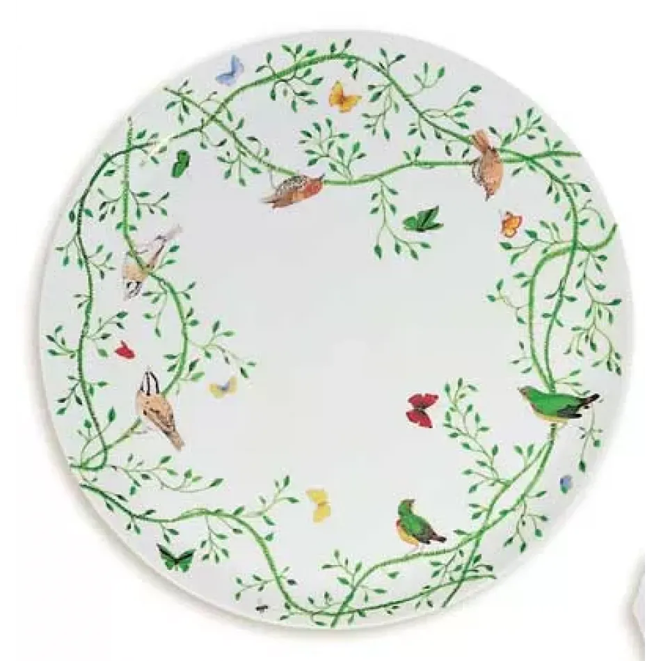 Wing Song/Histoire Naturelle Flat Cake Serving Plate Diam 12.2 in