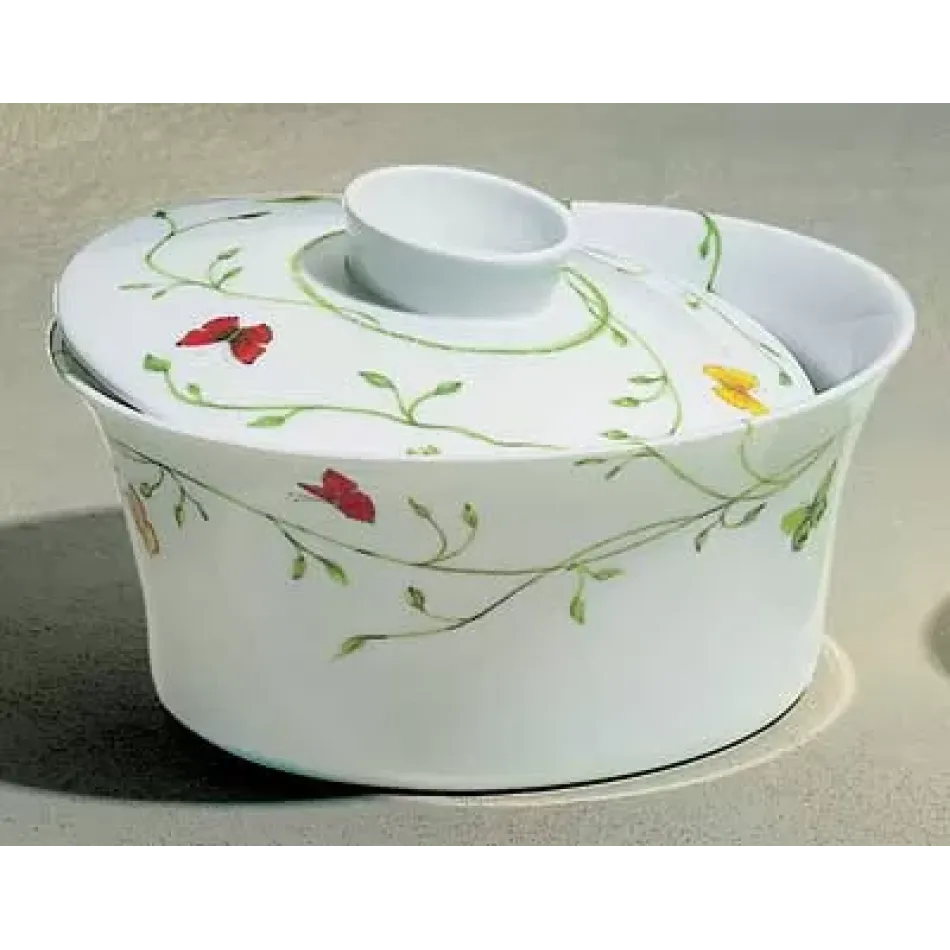 Wing Song/Histoire Naturelle Chinese Covered Vegetable Dish Diam 7.1 in