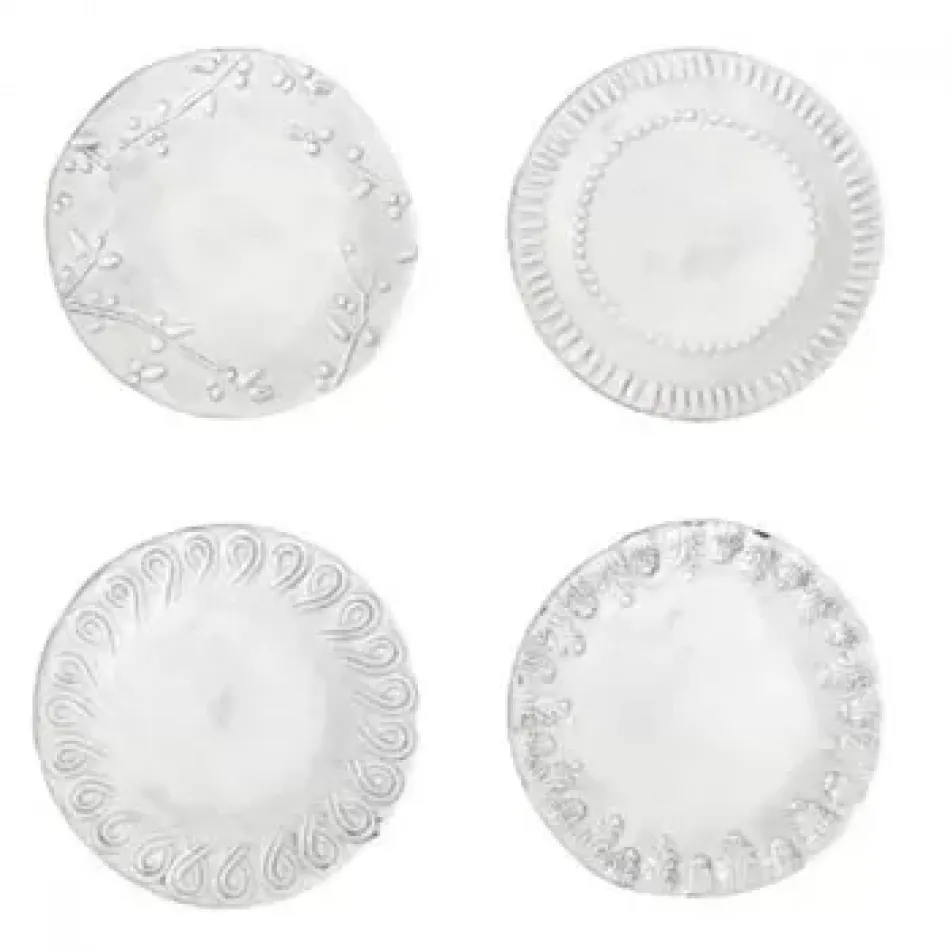 Incanto Assorted Canape Plates - Set of 4 6.5"D