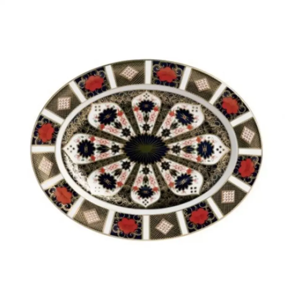 Old Imari Oval Dish S/S (34.5 cm/13.5 in) (Special Order)