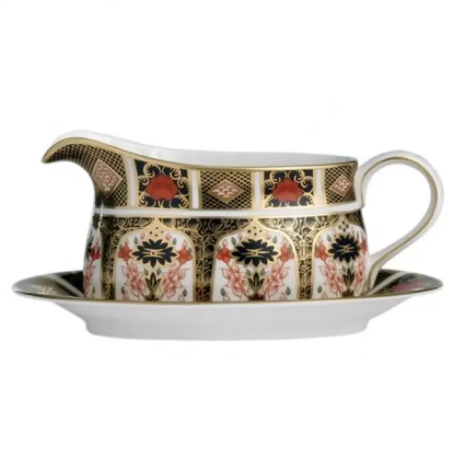 Old Imari Sauce Boat Stand (21.5 cm/8.5 in)