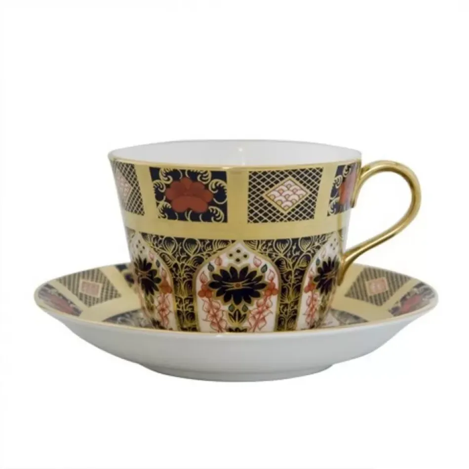 Old Imari Solid Gold Band Breakfast Saucer (16 cm/6 in)