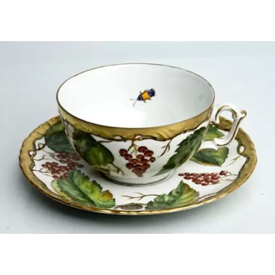 Wildberries Red Tea Cup & Saucer 8 oz