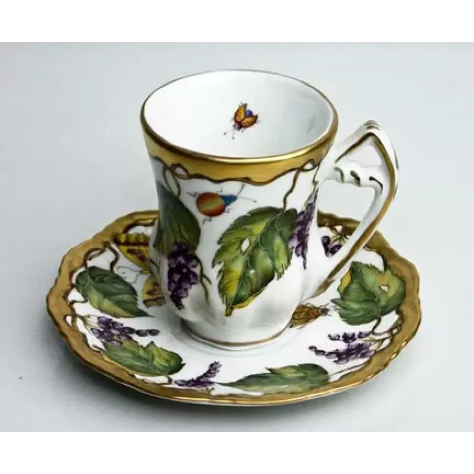 Wildberries Lavender Demitasse Cup & Saucer 3 oz