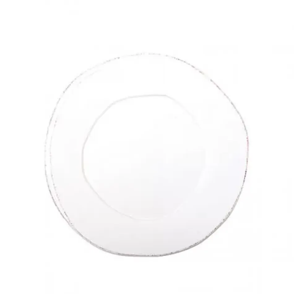 Lastra White European Dinner Plate 10.5"D